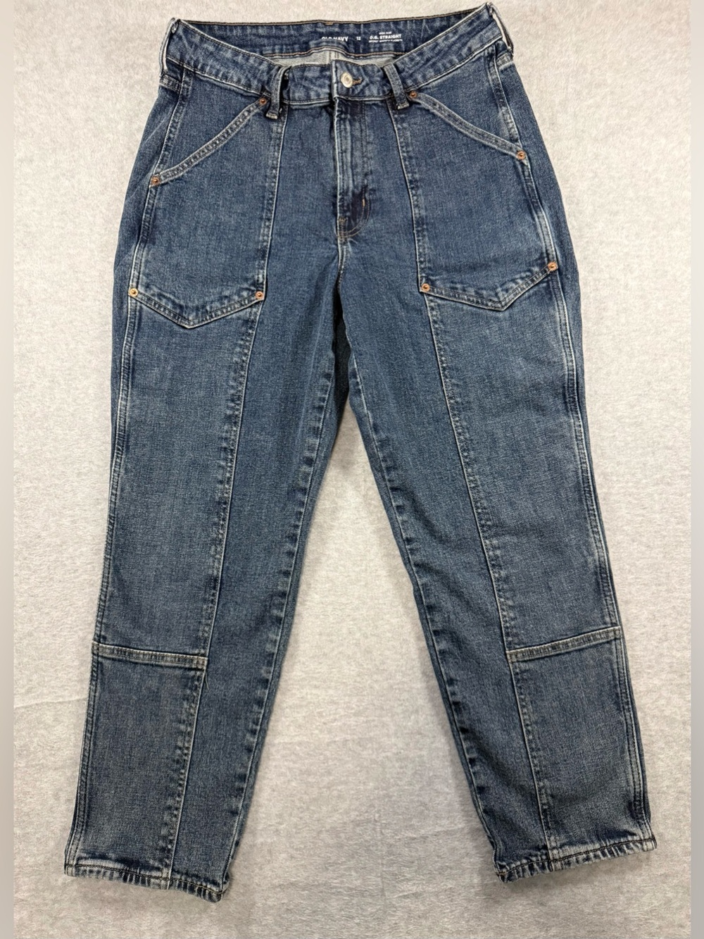 Old Navy Dark Blue Boyfriend Utility Jeans